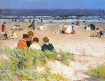  Edward Obras - Por la orilla playa impresionista Edward Henry Potthast